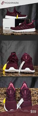 Adidas Maroon Womens Cloudfoam Pure Size 75 Adidas Adidas Cloudfoam Womens Shoes Sneakers