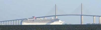 We film from the cruise ship carnival paradise and get this close up shot. The Skyway Bridge Vs The Cruise Industry