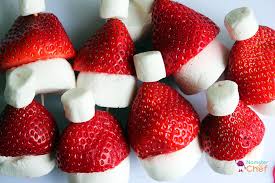 Learn how to make the grinch fruit skewers, rudolph chocolate pretzel bites, and a caprese salad christmas tree. Nomster Chef Christmas Cooking With Kids Strawberry Santa Pops Fun Food Recipes For Kids To Make For Healthy Eating