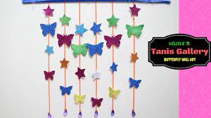 With paper, you can easily think of a cheap artistic creation. Diy Butterfly And Star Wall Room Decor Paper Craft Ideas For Room Decoration 3d Butterfly