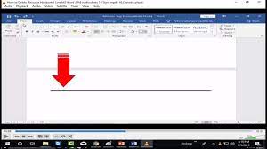 How To Delete Remove Horizontal Line Ms Word 2016 In Windows 10 Store -  Youtube