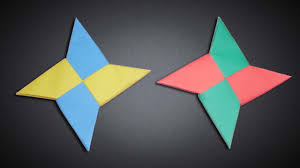 How To Make A Ninja Star Out Of Paper How To Make Four Blades Paper Ninja Star Shuriken Diy Origami Origami Stars Origami Star Paper Easy Origami Star
