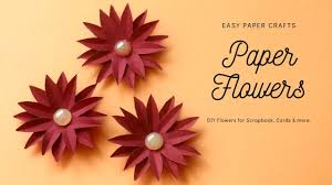2 making a card with simple pop out flowers. Diy Paper Flowers For Scrapbook And Card Decoration Paper Crafts Easy Youtube