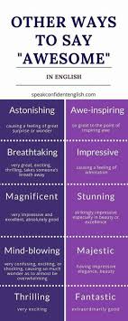 Other Ways To Say Awesome English Vocabulary English Words Everyday English