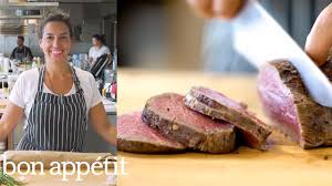 This is the piece of meat that filet mignon comes from so you know it's beef tenderloin doesn't require much in the way of spicing or sauces because the meat shines on its own. Carla Makes Roasted Beef Tenderloin Bon Appetit Youtube