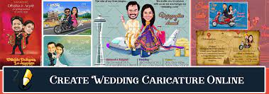 Wedding Caricature Templates Online Caricature Maker Seemymarriage Make a card fit for any.