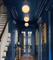 Navy blue cafe bar metal ceiling lampshade pendant light shade 25cm. This Paint Trick Will Make Your Room Look Bigger Than It Actually Is