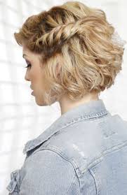 You can get soft, wavy hair by braiding instead of curling. Curly Bob With Side Braid Hairs London