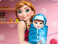 Anna And The Newborn Baby Girl Games