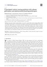 Pdf Capacitated Vehicle Routing Problem With Column Generation And Reinforcement Learning Techniques