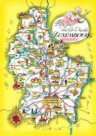 Key information for travelers to luxembourg. Ak Ansichtskarte Luxembourg Luxemburg Landkarte Mit Sehenswuerdigkeiten Kat Luxembourg Nr Kb45857 Oldthing Ansichtskarten Luxemburg