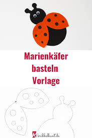 Marienkafer Bastelvorlage Basteln Im Fruhling Mit Kindern In 2020 Marienkafer Basteln Basteln Fruhling Kinder Basteln