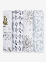 For a wide assortment of aden + anais visit target.com today. Pack Of 4 Large Size Swaddles By Aden Anais Green Medium Solid With Desig Nursery Vertbaudet