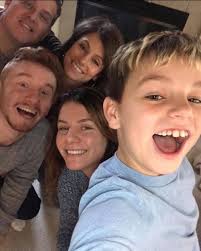 Nick is our bonus baby and 17 years younger than his oldest sister (away at  college here, we were sending her this picture). Mag and I were in our 20's  when we