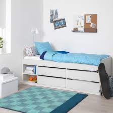 Extra storage space and it doesn't make any more noise than a mattress. Slakt Bed Frame W Storage Slatted Bedbase White Ikea