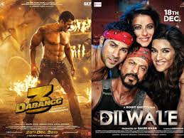 The film garnered the national film award for best popular film providing wholesome entertainment at the 63rd national film awards. Salman Khan S Dabangg 3 Vs Shah Rukh Khan S Dilwale Five Day Comparison Of Box Office Collection Hindi Movie News Times Of India