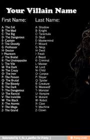 What S Your Evil Name Villain Names Name Generator Funny Names