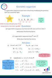 Geometric Sequences Geometric Sequences Studying Math Gcse Math