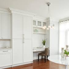 small corner kitchen desk with ghost