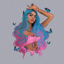 One should always select the things that represent one's girls like design and anything that looks beautiful. Butterflies Black Girl Art Black Girl Cartoon Black Girl Magic Art