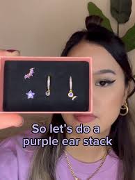 Purple Heart Earrings