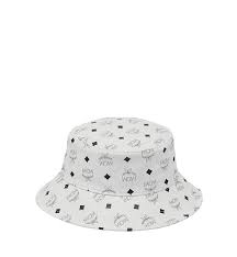 Mcm Bucket Hat In Visetos In White Modesens Bucket Hat Hats Mcm