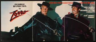 ZORRO THE GAY BLADE promo brochure '81 zany flamboyant masked hero George  Hamilton! | #1839450791
