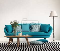 48+ grau türkis wohnzimmer design. Blau Turkis Frischen Stil Romantisch Innenraum Wohnzimmer Fototapete Fototapeten Innenraume Chill Out Minimal Myloview De