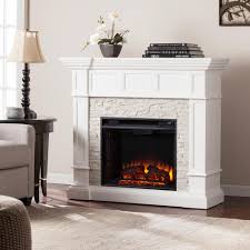 Pleasant hearth electric wood logs realistic fireplace free shipping! Unbranded Amesbury 45 5 In W Corner Convertible Electric Fireplace In White Hd90558 The Home Depot