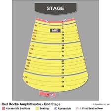 Described Red Rocks Seating Chart With Numbers Jay Pritzker