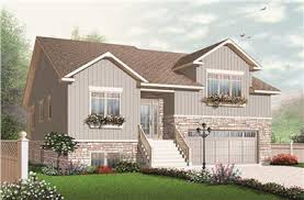 The middle level of the house plan often contains the family room often opens to a back patio with sliding glass doors. Split Level House Plans Designs The Plan Collection