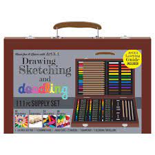 Art101 Drawing Sketching And Doodling Supply Set 111pc Pc Drawing Art Pad Doodles