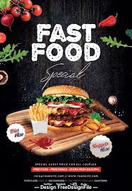 Fast Food Special Flyer Design Psd Template Free Download In 2020 Food Fast Food Specials Food Poster Design