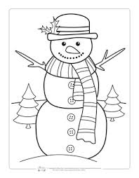 Snowman coloring pages for kids. Winter Coloring Pages Itsybitsyfun Com