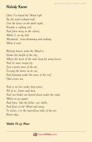 With yûya yagira, ayu kitaura, hiei kimura, momoko shimizu. Nobody Knows Poem By Walter De La Mare