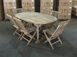 A foldable table or collapsible table always come in handy when you are in need of extra table space. Greystone Oval Double Extension Teak Table Set W 6 Shelia Premium Folding Chairs 180cm X 110cm