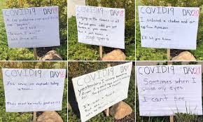 Feed a cold, starve a fever, drink a corona! Man Cheers Up His Neighbours By Placing Dad Joke Placards In His Garden During The Covid 19 Lockdown Daily Mail Online