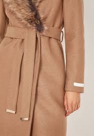 Ted baker corinna faux fur collar wrap coat. Buy Ted Baker Beige Corinna Faux Fur Collar Belted Coat For Women In Mena Worldwide 158662