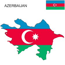 Black And White American Flag With Red And Blue Stripe Meaning Azerbaijan Flag Map Azerbaijan Flag Flag Map