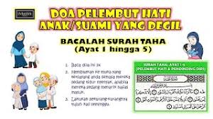 Afterwards this impediment in his speech was removed and he was able to deliver very fluent speeches. Surah Taha Ayat 1 5 Doa Lembutkan Hati Suami Isteri Anak Yang Kurang Mendengar Kata