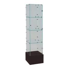 Display cabinet with doors and shelves, black 76h. Shop Display Cabinet Glass Showcase Cabinet For Retail Or Home