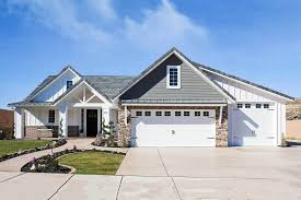 Drive under house plans are designed for garage placement located under the first floor plan of the home. Eye Catching New American House Plan With Bonus Room Above Garage 910004whd Architectural Designs House Plans