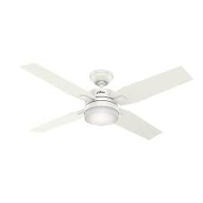 A fan for all seasons and styles, our 52 in. Hunter Mercado 50 In Led Indoor Fresh White Ceiling Fan With Light And Universal Remote 59349 The Home Depot Ceiling Fan White Ceiling Fan Led Ceiling Fan