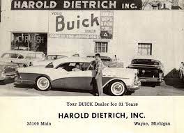 Harold Dietrich Buick Promo Postcard Car Dealership Buick Buick Cars