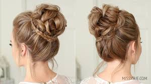 Home » hairstyles » buns » high buns. Mini Braid Wrapped High Bun Missy Sue