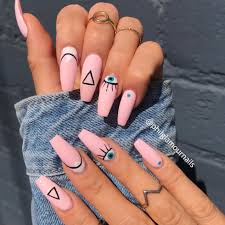 Evil Eye Nail Art Double Tap If You Need This Evil Eye Nails Eye Nail Art Pink Nails