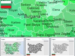 Very large map of bulgaria 7 mb. Bulgarien Obshtina Landkreis Karte Powerpoint Maps4office