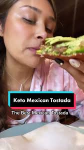Mexican Tostada! #cheeseshell #tostadas #mexicanfood #foodie #ketotiktok  #keto #ketodiet #ketorecipes #easyrecipes #lowcarblove
