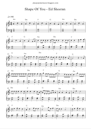Free Piano Sheet Music Shape Of You Ed Sheeran Pdf Your Love Was Handmade For Somebody Like Me Clarinet Sheet Music Piano Sheet Music Free Piano Sheet Music