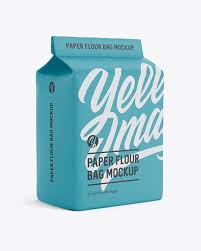 Download Matte Paper Flour Bag Mockup Halfside View Eye Level Shot Mockup Free Psd Bag Mockup Packaging Mockup